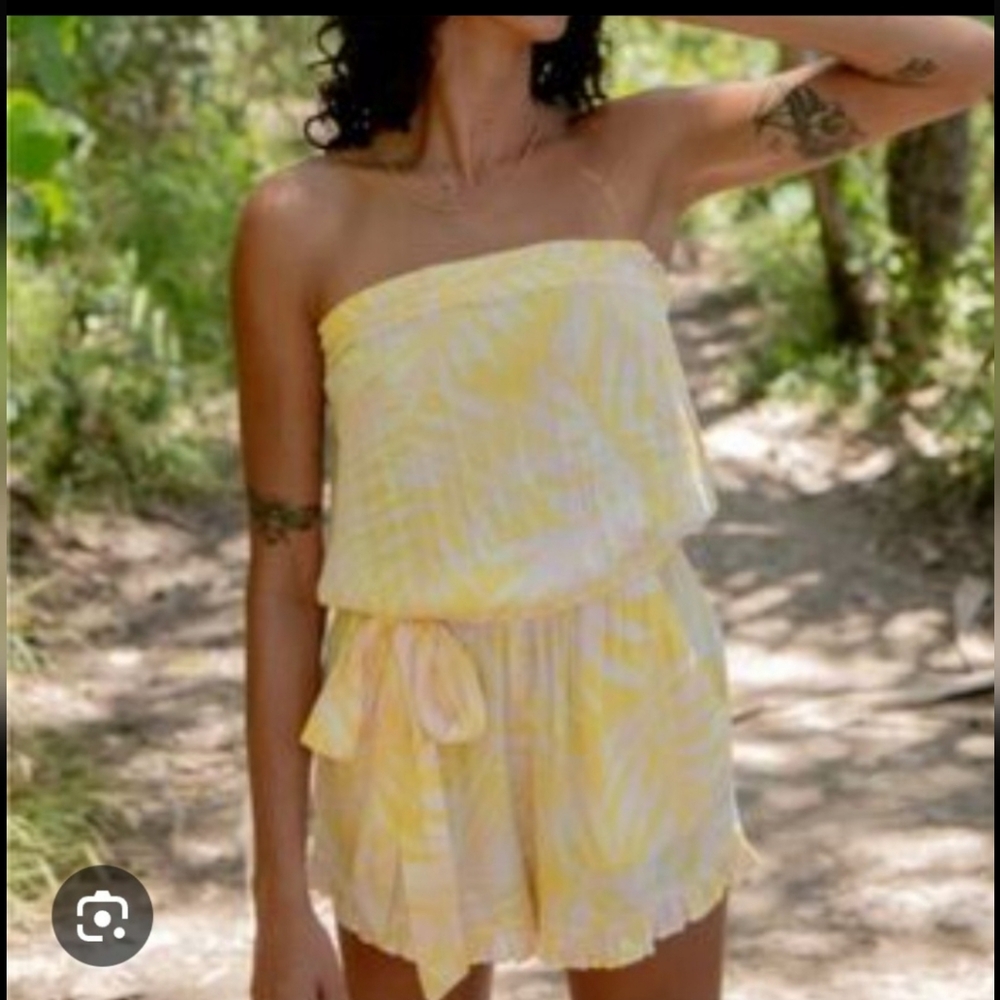 Strapless shorts Romper